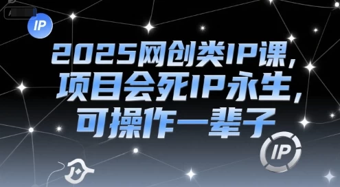 2025网创类IP课,项目会死IP永生可操作一辈子【217MB/MP4】-kk小站