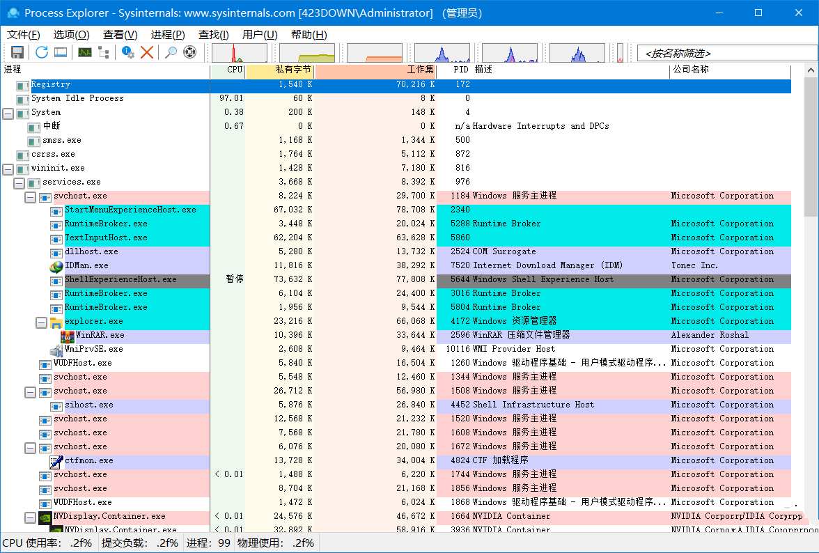 【PC】进程管理工具Process Explorer v17.09汉化版-kk小站
